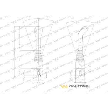 Joystick pod linki zakończone kulką bez przełącznika (bez przycisku. na kulkę. IP-6020. JOYSTIK6019) Waryński-9838