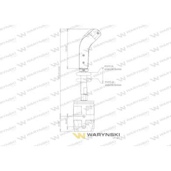 Joystick pod linki zakończone widełkami bez przełącznika (bez przycisku. na widełki IP-6046) Waryński-98402