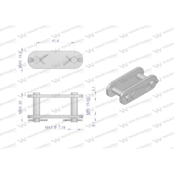 Zamek łańcucha CA555 Waryński-98797