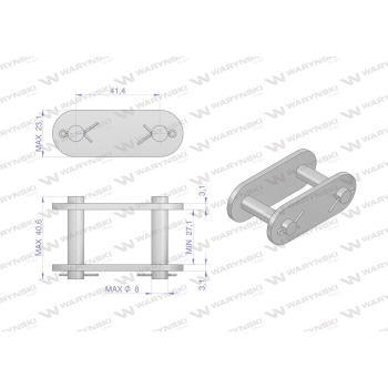 Zamek łańcucha CA557 Waryński-98837